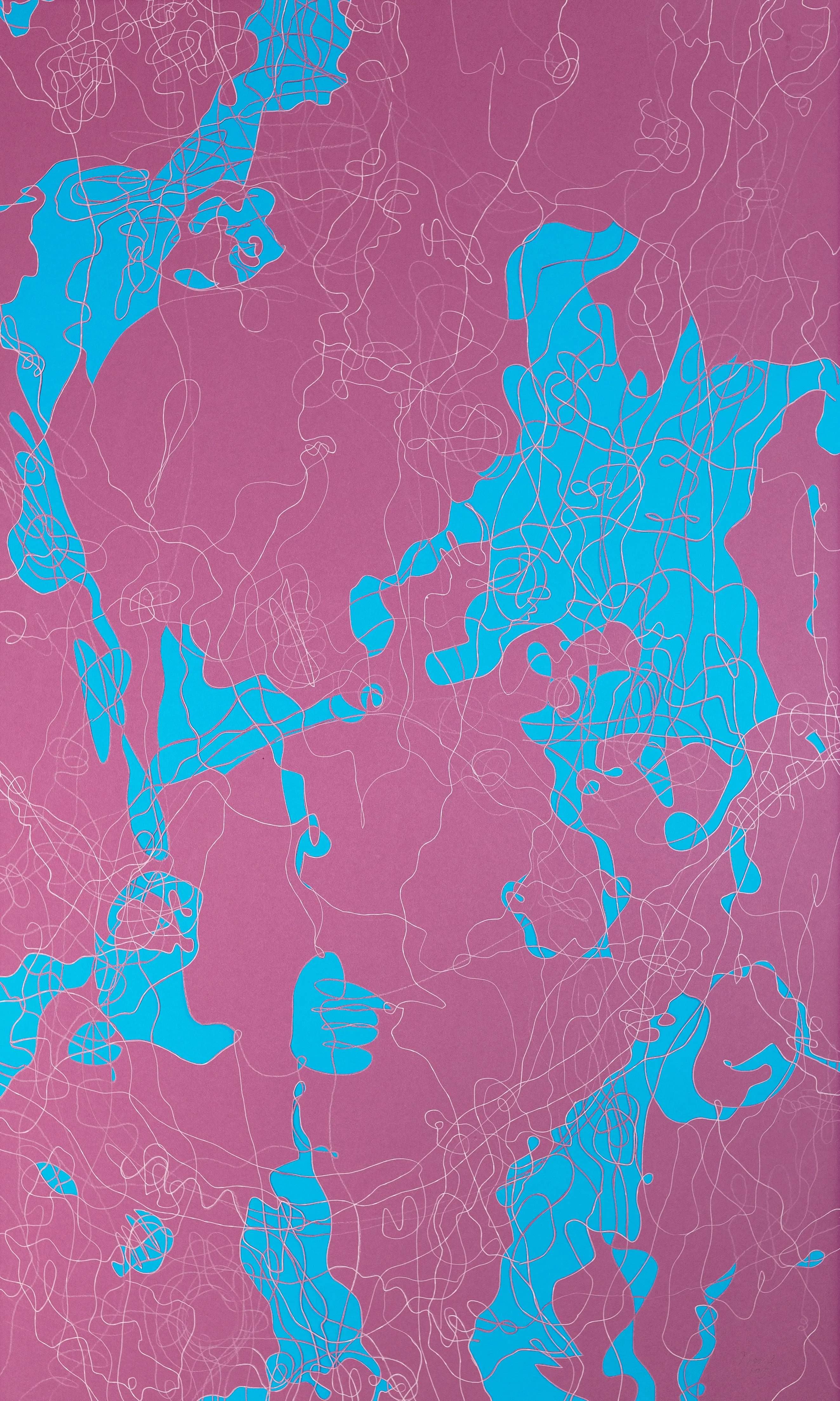 Image of Pink Abstraction by Olha Hnativ, size: 100x60cm, made of Paper, papercutting, Papercut medium, from Lviv, priced at $700 Photo 1 of 3.