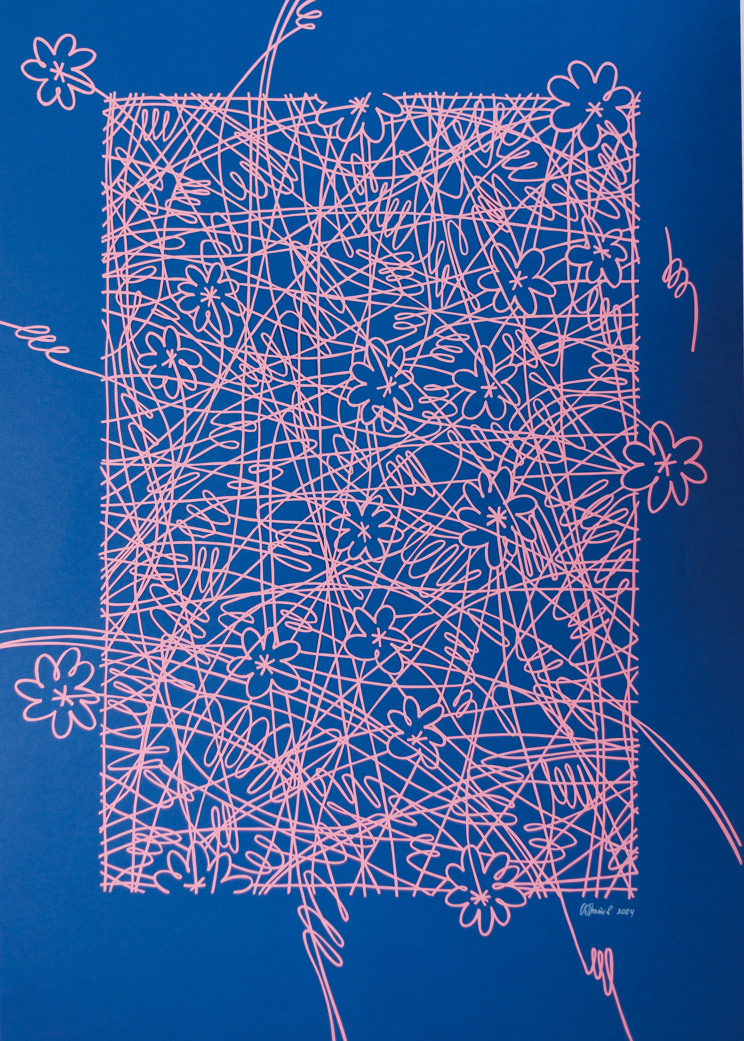 Image of April by Olha Hnativ, size: 100x70cm, made of Paper, papercutting, Papercut medium, from Lviv, priced at $950 Photo 1 of 4.