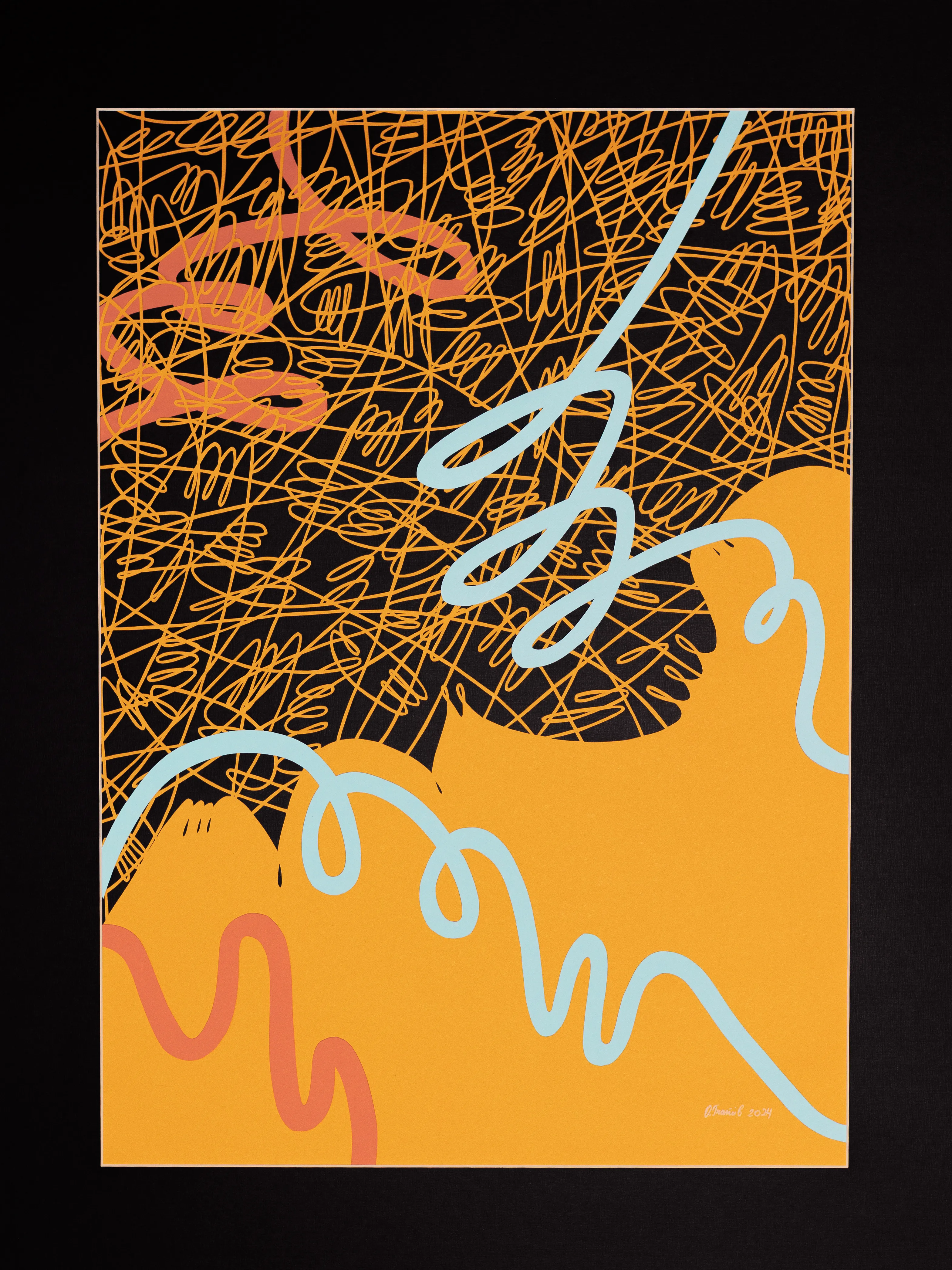 Image of Orange 1 by Olha Hnativ, size: 70х50, made of Paper, papercutting, Papercut medium, from Lviv, priced at $700 Photo 2 of 3.