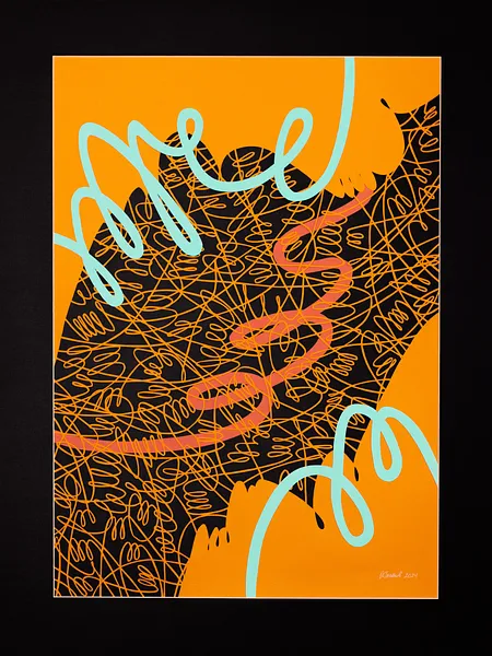 Image of Orange 2 by Olha Hnativ, size: 70х50, made of Paper, papercutting, Papercut medium, from Lviv, priced at $700 Photo 2 of 3.