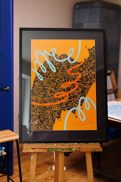 Image of Orange 2 by Olha Hnativ, size: 70х50, made of Paper, papercutting, Papercut medium, from Lviv, priced at $700 Photo 3 of 3.
