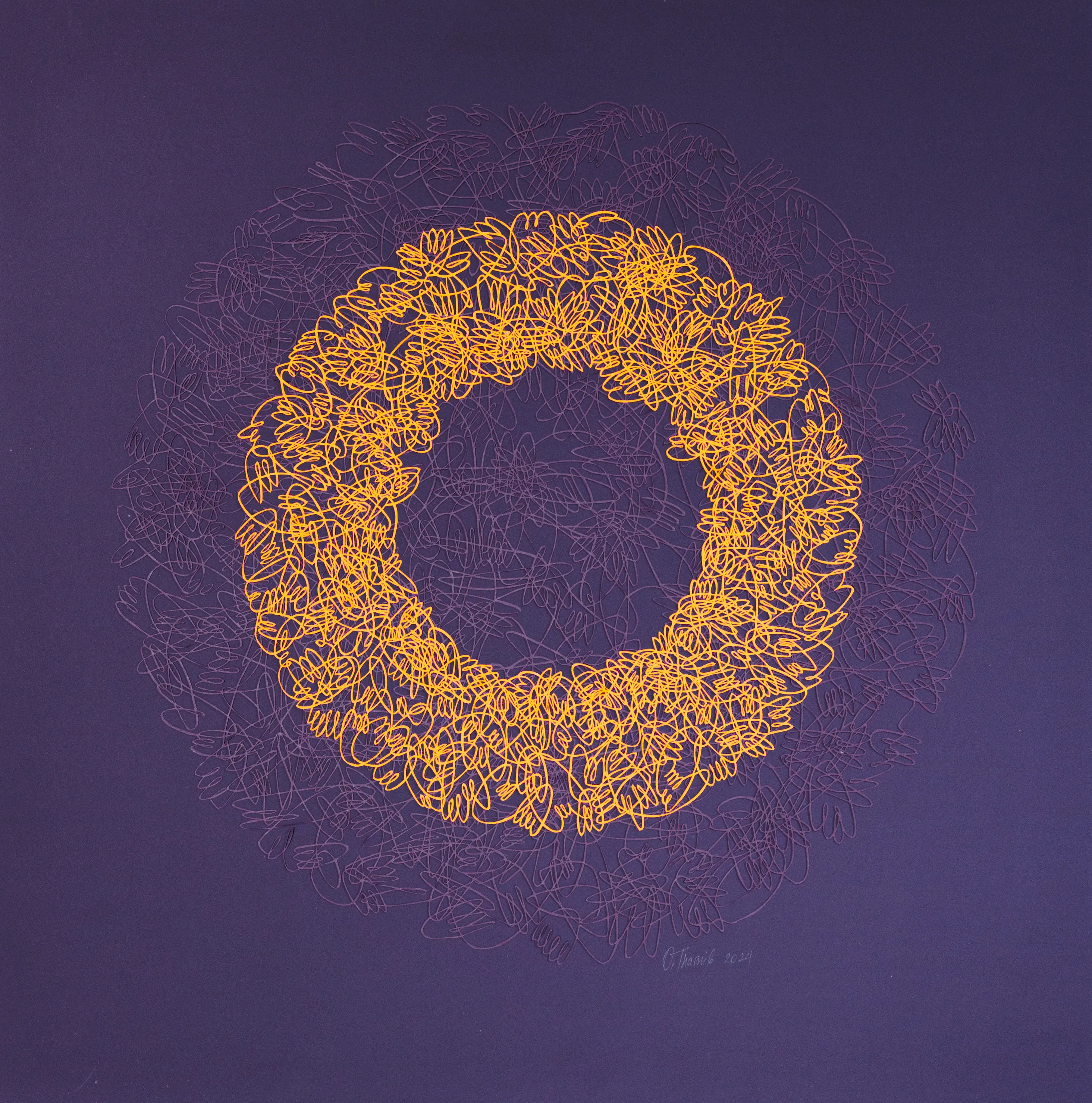 Image of Radiance 1 by Olha Hnativ, size: 60х60, made of Paper, papercutting, Papercut medium, from Lviv, priced at $1600