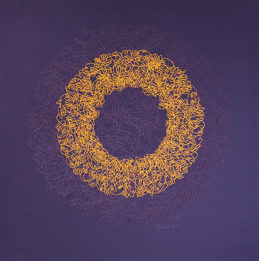 Image of Radiance 1 by Olha Hnativ, size: 60х60, made of Paper, papercutting, Papercut medium, from Lviv, priced at $1600