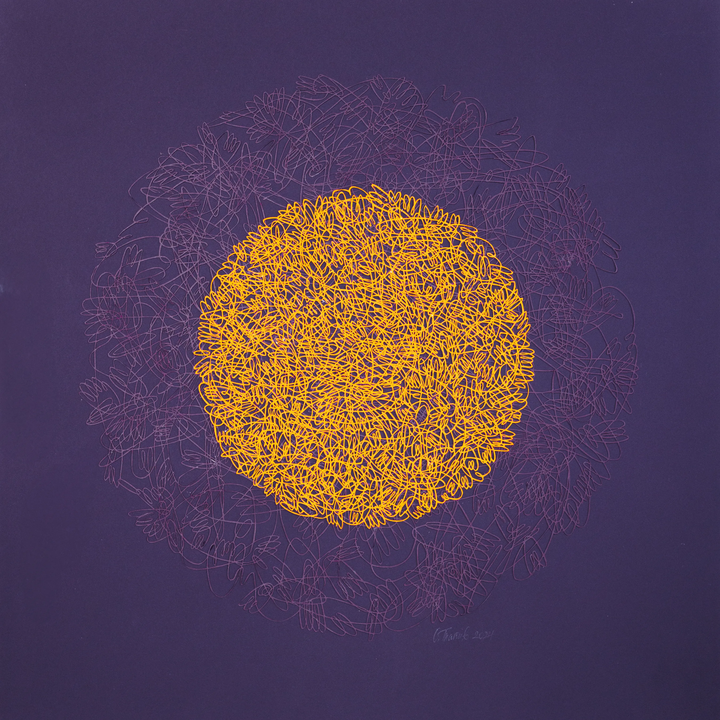 Image of Radiance 2 by Olha Hnativ, size: 60х60, made of Paper, papercutting, Papercut medium, from Lviv, priced at $1600