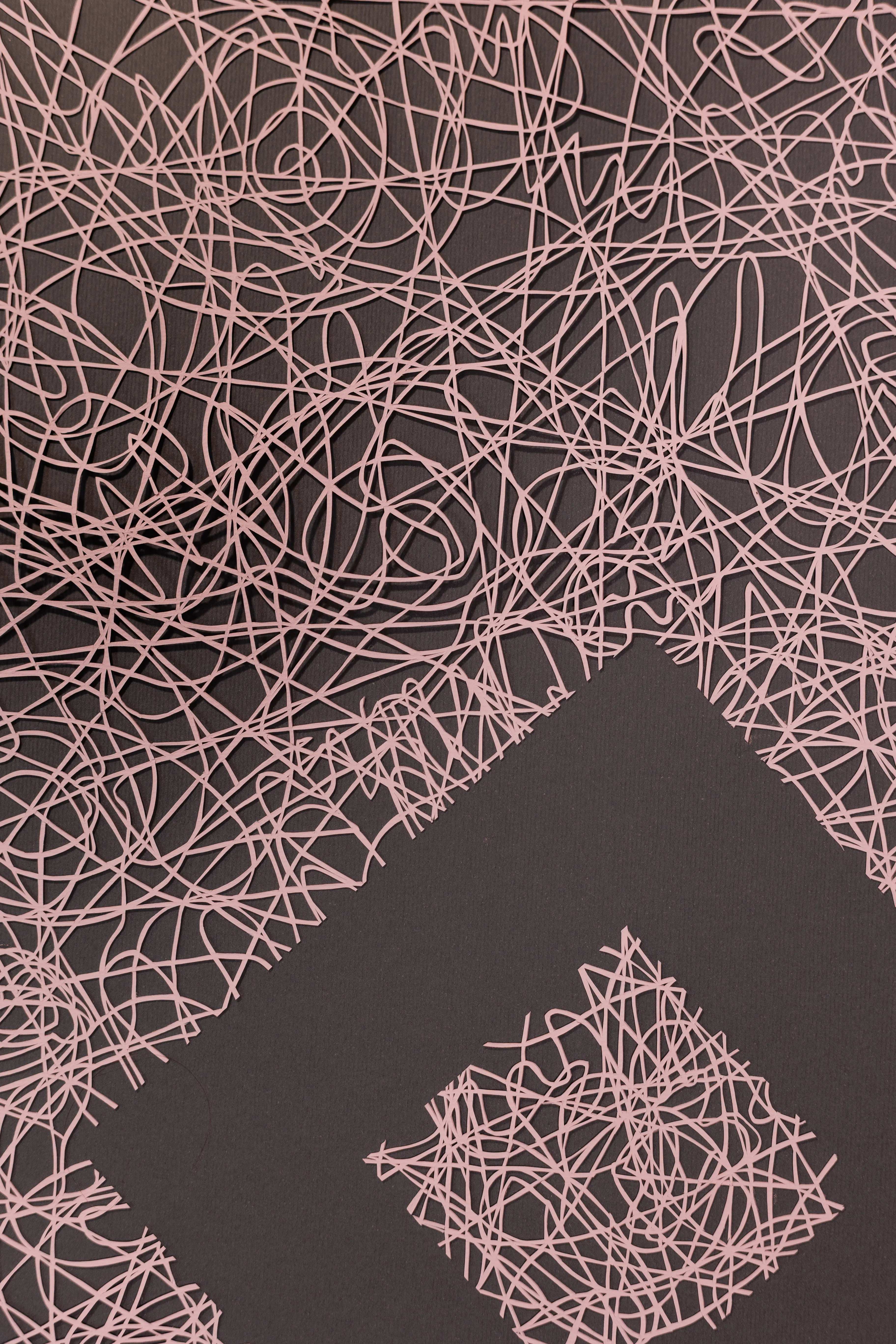 Image of Tangled Pink by Olha Hnativ, size: 60х60, made of Paper, papercutting, Papercut medium, from Lviv, priced at $950 Photo 2 of 3.