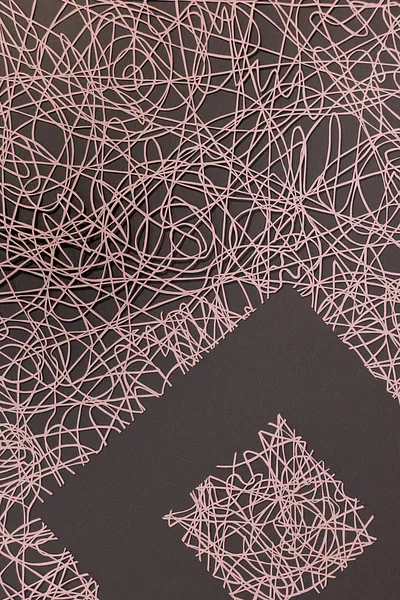 Image of Tangled Pink by Olha Hnativ, size: 60х60, made of Paper, papercutting, Papercut medium, from Lviv, priced at $950 Photo 2 of 3.