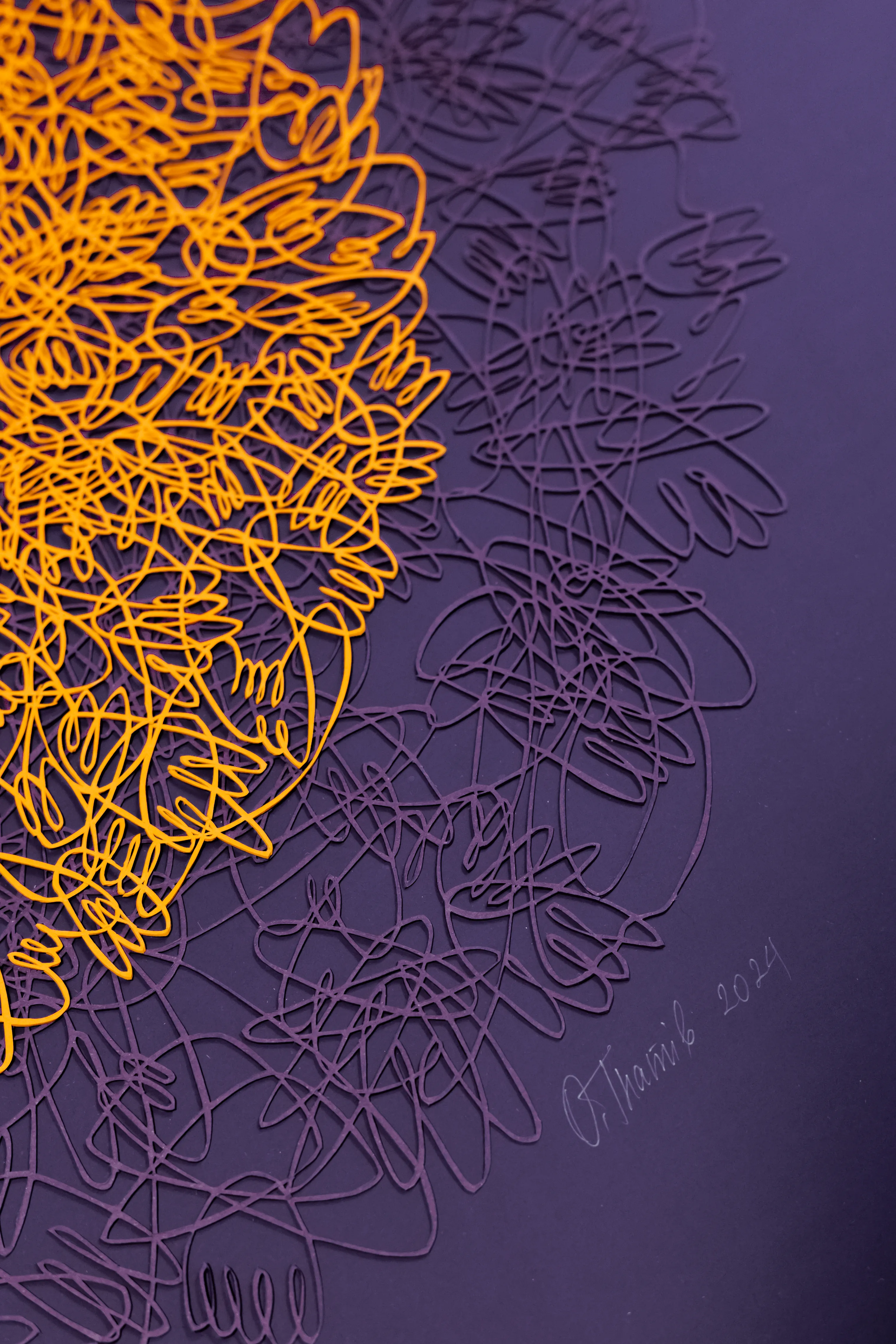 Image of Radiance 1 by Olha Hnativ, size: 60х60, made of Paper, papercutting, Papercut medium, from Lviv, priced at $1600 Photo 2 of 4.