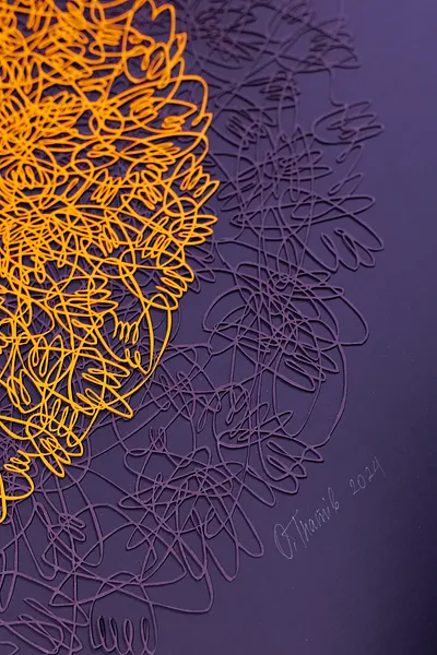 Image of Radiance 1 by Olha Hnativ, size: 60х60, made of Paper, papercutting, Papercut medium, from Lviv, priced at $1600 Photo 2 of 4.