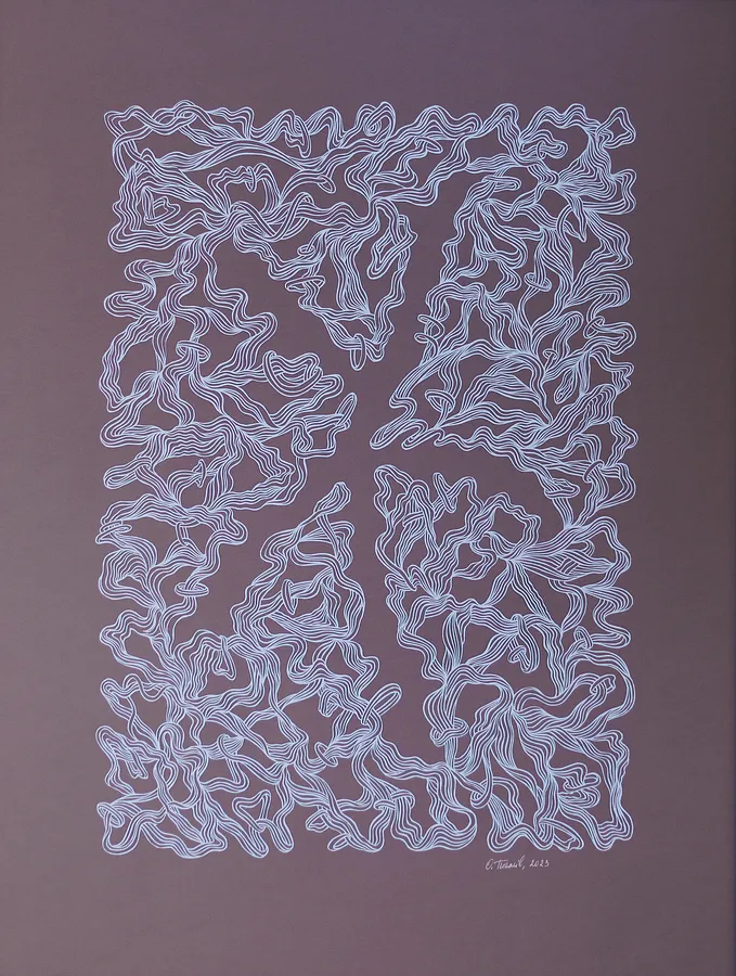 Image of Blue by Olha Hnativ, size: 80х60, made of Paper, papercutting, Papercut medium, from Lviv, priced at $700 Photo 1 of 4.