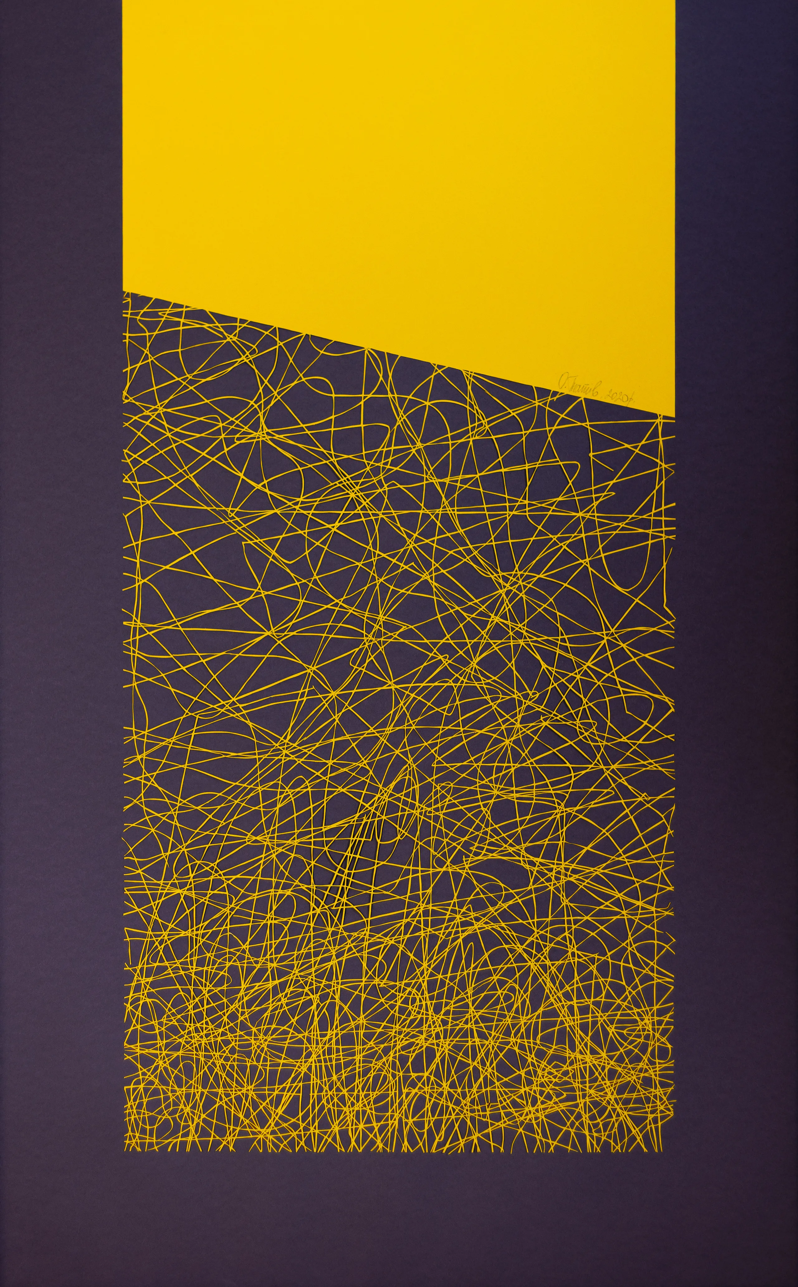 Image of Stretched Out by Olha Hnativ, size: 100х65, made of Paper, papercutting, Papercut medium, from Lviv, priced at $700 Photo 1 of 4.