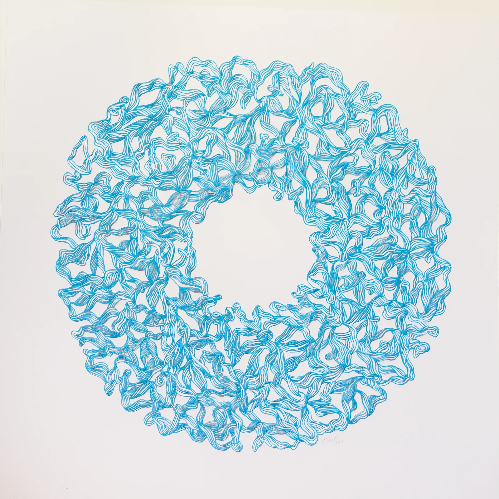 Image of Tension by Olha Hnativ, size: 90х90, made of Paper, papercutting, Papercut medium, from Lviv, priced at $800 Photo 1 of 5.