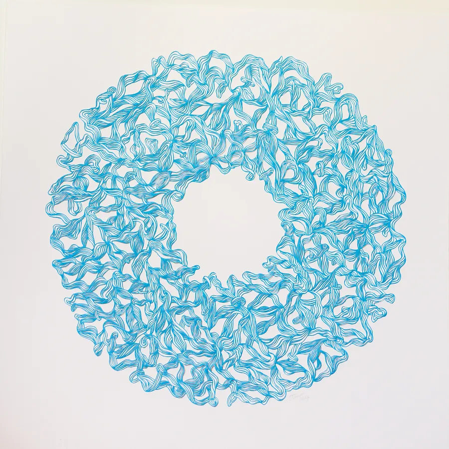 Image of Tension by Olha Hnativ, size: 90х90, made of Paper, papercutting, Papercut medium, from Lviv, priced at $800