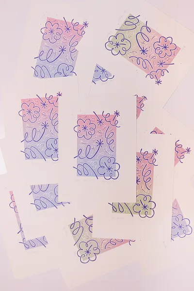 Image of First Spring in a New Place by Olha Hnativ, size: 38х28, Linocut medium, from Львів, priced at $50 Photo 3 of 4.