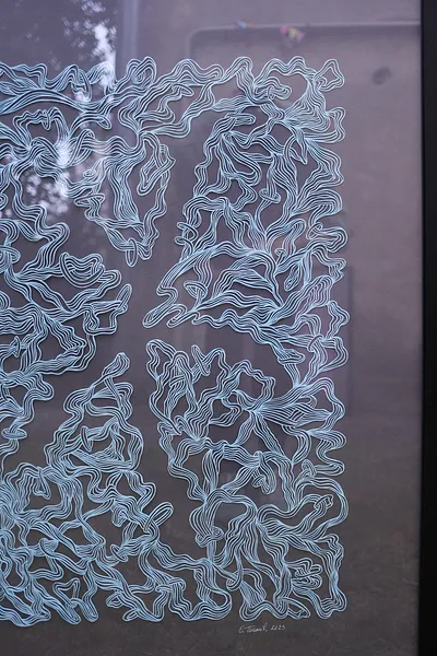 Image of Blue by Olha Hnativ, size: 80х60, made of Paper, papercutting, Papercut medium, from Lviv, priced at $700 Photo 3 of 4.
