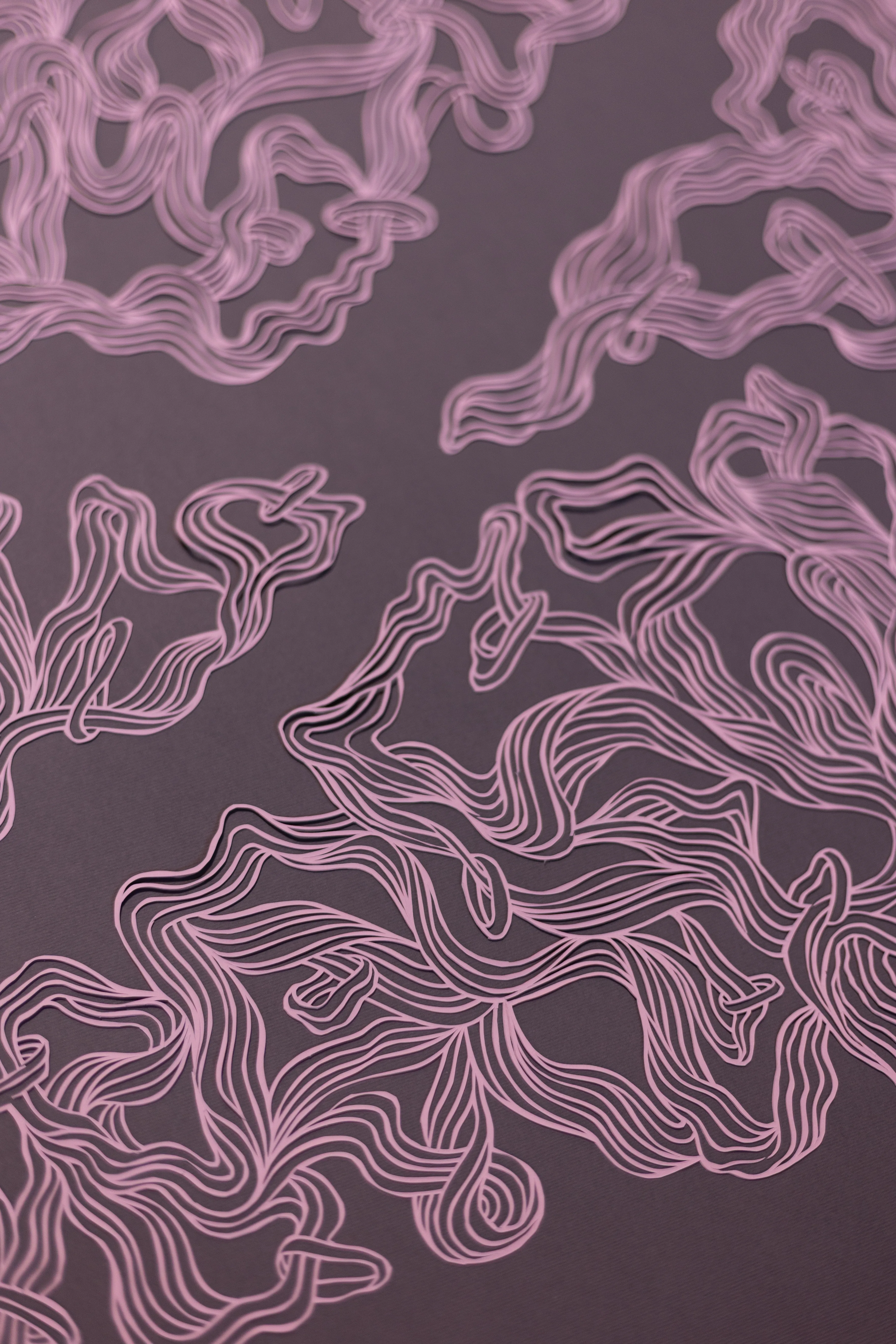 Image of Pink by Olha Hnativ, size: 80х60, made of Paper, papercutting, Papercut medium, from Lviv, priced at $700 Photo 2 of 4.