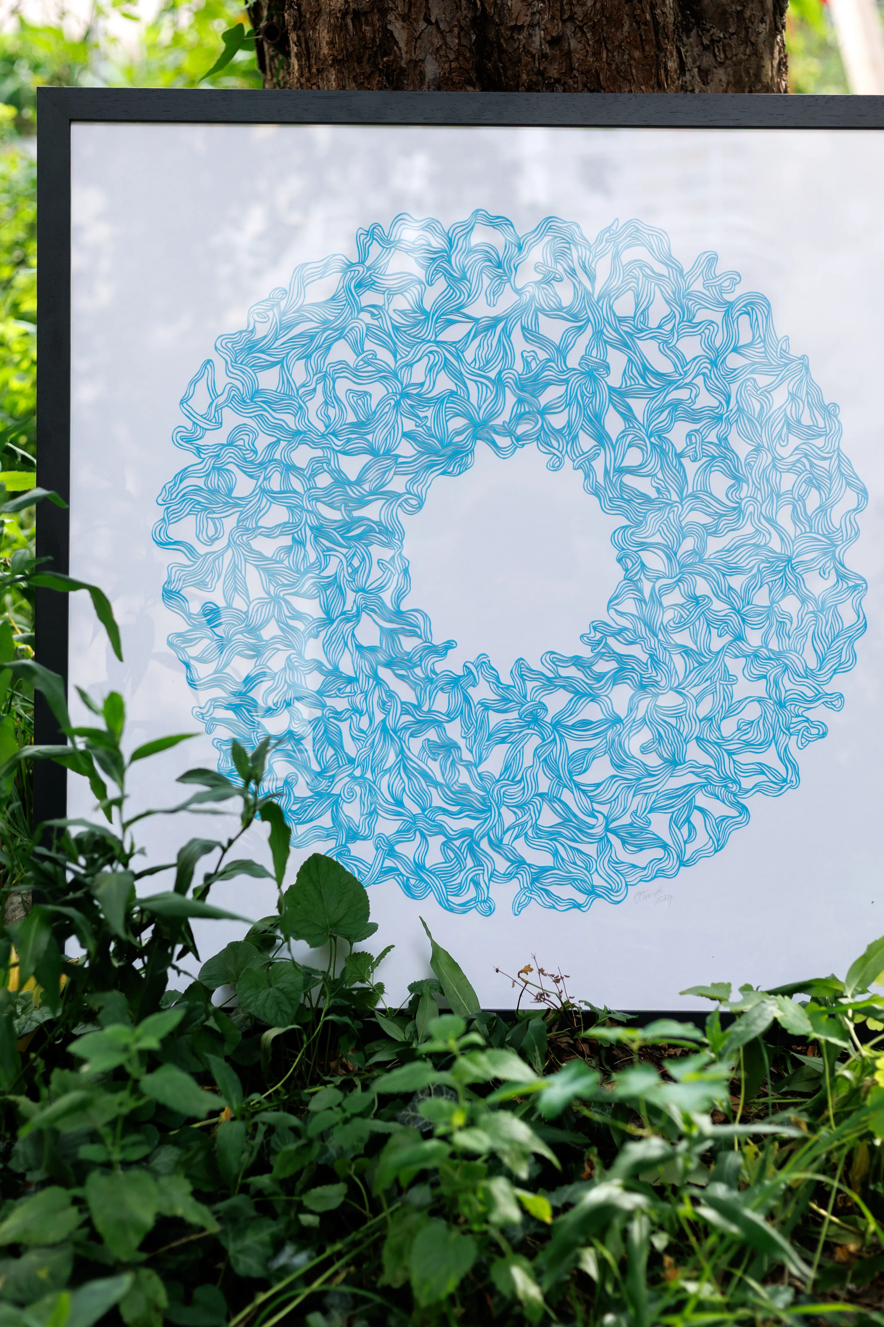 Image of Tension by Olha Hnativ, size: 90х90, made of Paper, papercutting, Papercut medium, from Lviv, priced at $800 Photo 4 of 5.