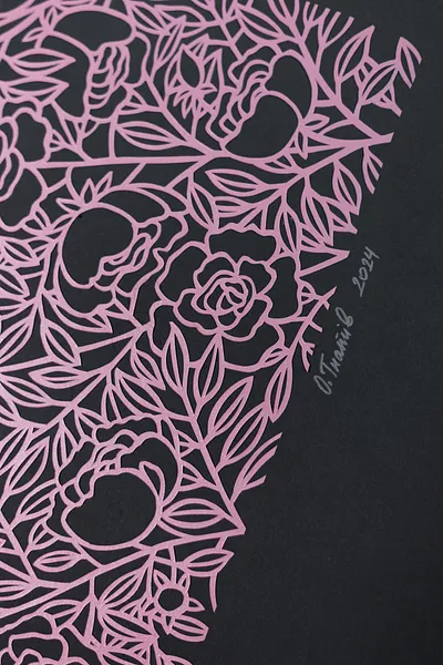 Image of Summer garden by Olha Hnativ, size: 68х98, made of Paper, papercutting, Papercut medium, from Lviv, priced at $700 Photo 2 of 4.