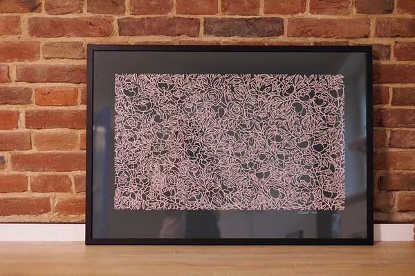 Image of Summer garden by Olha Hnativ, size: 68х98, made of Paper, papercutting, Papercut medium, from Lviv, priced at $700 Photo 4 of 4.