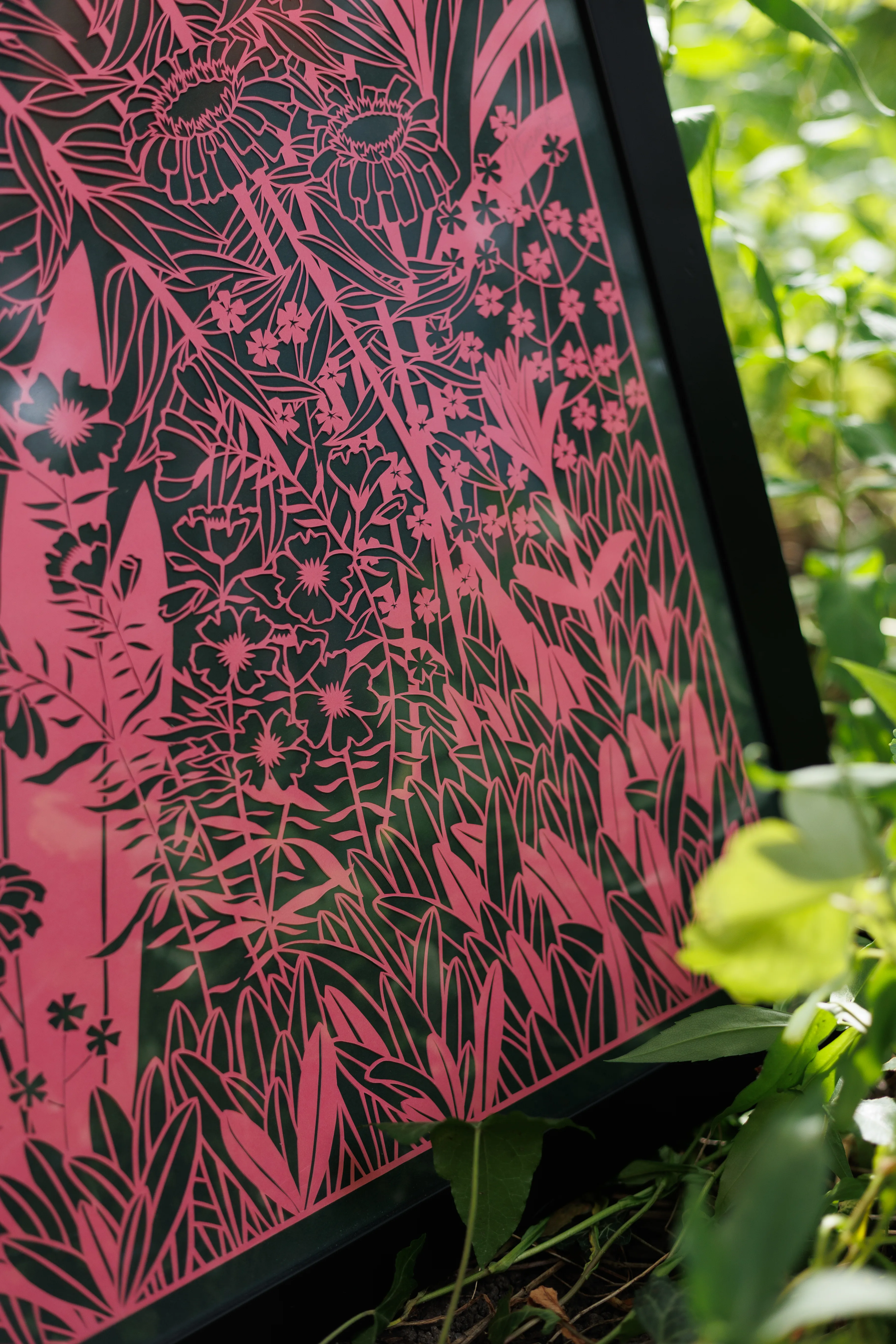 Image of Flowerbed by Olha Hnativ, size: 100х70, made of Paper, papercutting, Papercut medium, from Lviv Photo 3 of 5.