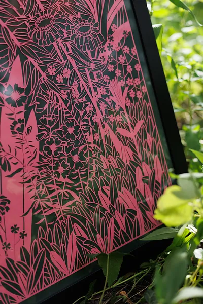 Image of Flowerbed by Olha Hnativ, size: 100х70, made of Paper, papercutting, Papercut medium, from Lviv Photo 3 of 5.