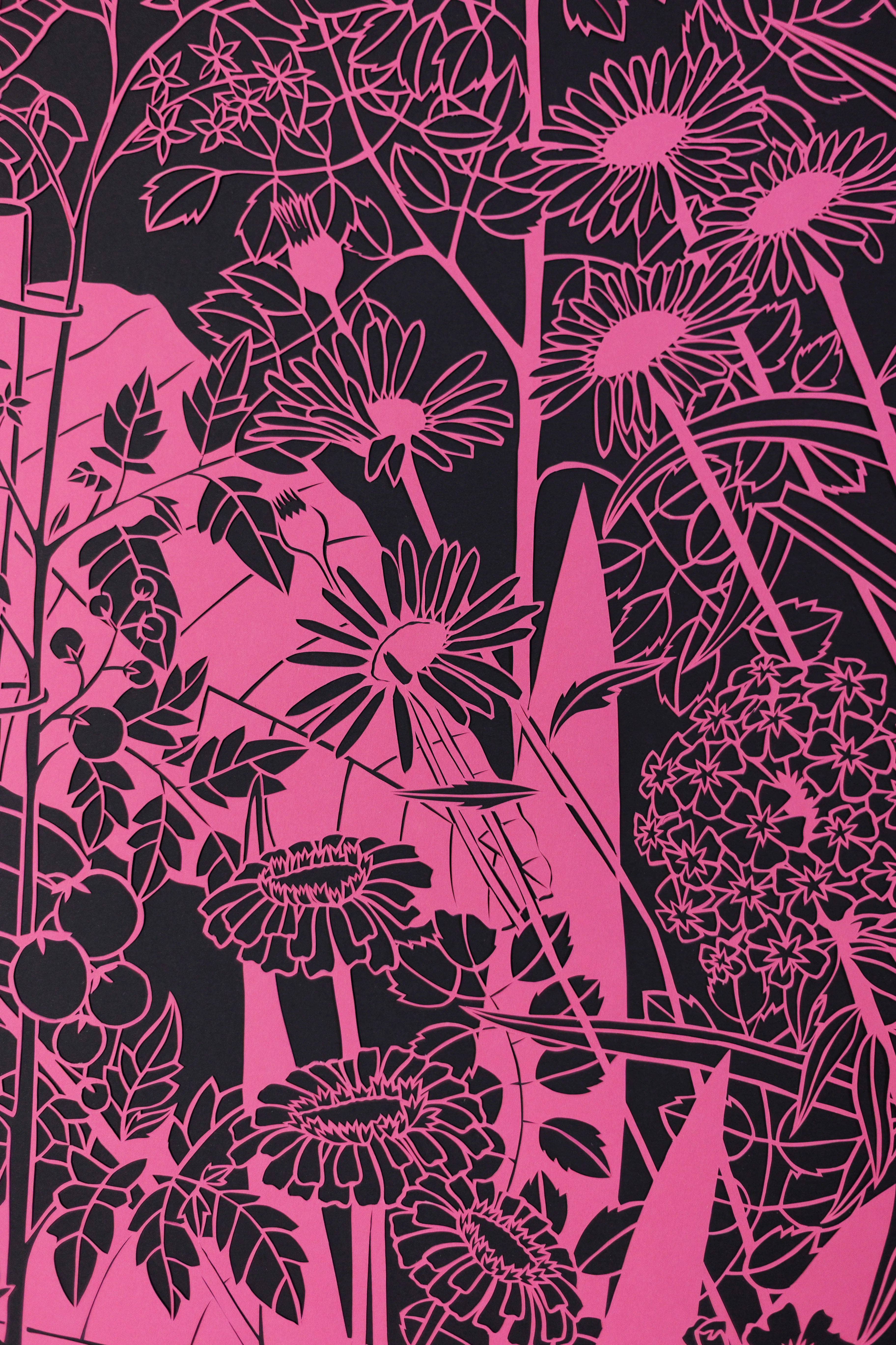 Image of Flowerbed by Olha Hnativ, size: 100х70, made of Paper, papercutting, Papercut medium, from Lviv Photo 4 of 5.