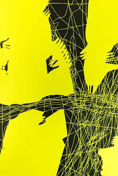 Image of Abstraction with Hands and Faces by Olha Hnativ, size: 100х60, made of Paper, papercutting, Papercut medium, from Lviv, priced at $700 Photo 2 of 3.