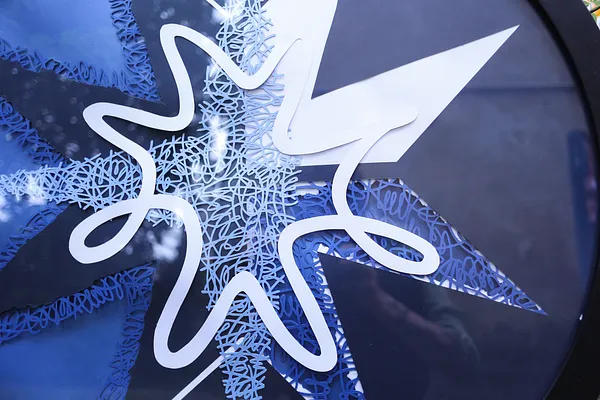 Image of Christmas Star by Olha Hnativ, size: 60х60, made of Paper, papercutting, Papercut medium, from Львів Photo 2 of 5.