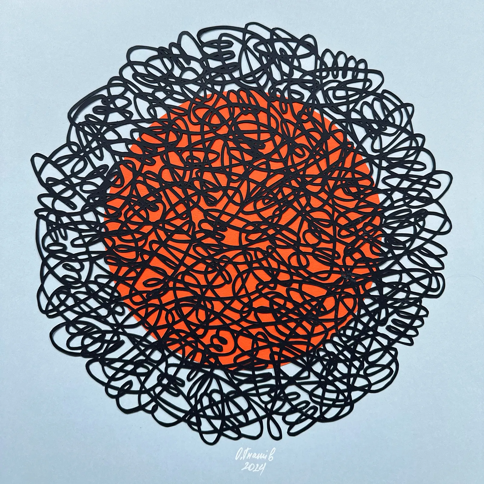 Image of Cloud by Olha Hnativ, size: 38х38, made of Paper, papercutting, Papercut medium, from Lviv
